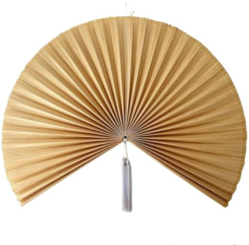 ChumDecor Fan Wall Decor,Japanese Chinese Wall Fans Decor, Boho Hanging Headboard,Decorative Folding Fan for Over Bed Decorations