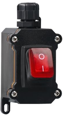 Wouueso Interruttore a bilanciere impermeabile IP68, 16 A, 220 V, impermeabile, con luce LED, interruttore on/off