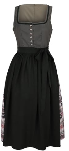 Uwdiohq Dirndl Damen Midi rachtenkleid Trachtenrock Samt Dirndlkleid Oktoberfest Outfit Mit Dirndlschürzen Dirndl-Komplettsets Trachtenmode Trachten Damen mit 2 Teilig Dirndl Schürze