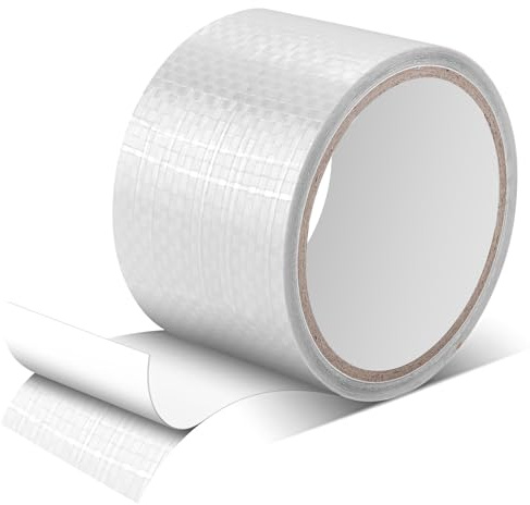Boboleo Professionelles PE Planen Reparaturband, 6m x 8cm Zeltreparaturband Wasserdichtes & UV-beständiges Klebeband für Zelt, Markise, LKW-Plane | Extrem Haftende Outdoor-Reparatur Transparent