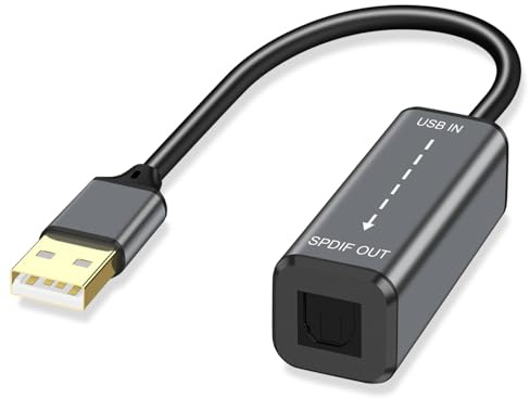 USB A to TOSLINK Optical Audio Adapter, Unidirectional USB Type A to SPDIF Digital Converter for Computer Laptop PC ONLY, NOT for TV Or Other Devices -10CM