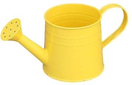 Baoblaze Annaffiatoio Contenitore per Fiori Multifunzionale, Annaffiatoio Bonsai in Ferro, Secchio da Giardino Giardino per Interni ed Esterni, Giallo