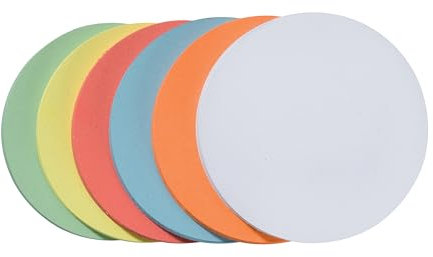 FRANKEN Moderationskarten Kreis groß, 195 mm, 500 Stück, Präsentationskarten ideal für Meetings, Trainings, Schulungen im Büro oder Hotel und Lehrer in der Schule, Metaplankarten, Bunt, UMZ 20 99