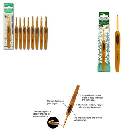 Clover Häkelhaken-Set, 9-teilig