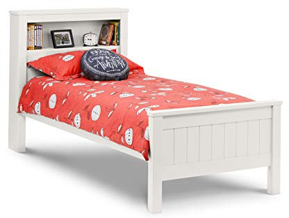 Julian Bowen Maine Bookcase Bed, Surf White, Single