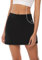 iClosam Sportrock Damen Hohe Taille Tennisrock Kurz mit Hose Freizeit Rock 2 in 1 mit Innenshorts Einfarbiger Outdoor-Rock für Sport Golf Tennis Laufen Schwarz