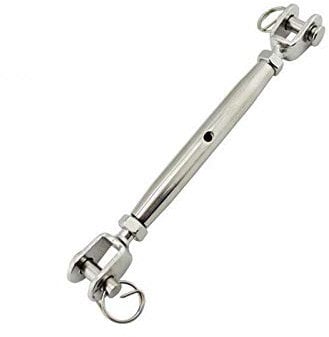 SUPERTOOL Spannschloss aus Edelstahl, M16 Edelstahl, geschlossener Korpus, Spannschloss, Spannschraube zum Einstellen von Spannungen an Seilen, Kabeln und Leitungen