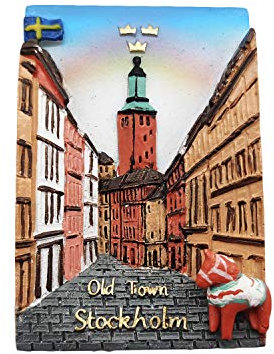 Stockholm Schweden 3D Old Town Kühlschrankmagnet Travel Sticker Souvenirs, Home & Kitchen Dekoration Schweden Kühlschrankmagnet aus China