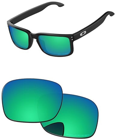 PapaViva Verres de rechange pour lunettes de soleil Oakley Holbrook XL OO9417 59 mm Vert émeraude polarisé