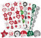 Adventskalender Zahlen Aufkleber (6 x 24 Sticker) - Weihnachten Aufkleben für DIY Weihnachtskalender Ideen - 4 cm Sterne und Runde Weihnachtskalender zum Selber Basteln & Weihnachten