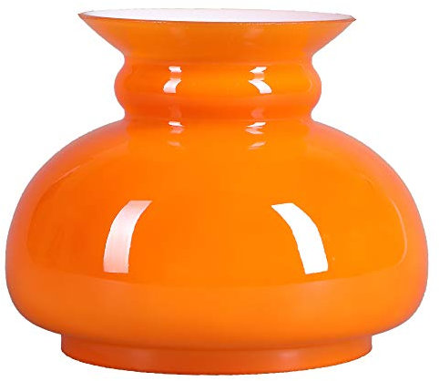 Petroleumglas Lampenglas Ø 100mm Ersatzglas Vestaschirm Glasschirm Opalglas Leuchtenglas für Petroleumlampe Orange