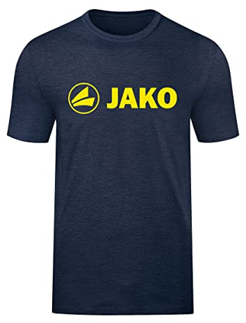JAKO Kinder T-Shirt Promo, Marine-Meliert/Neongelb, 140