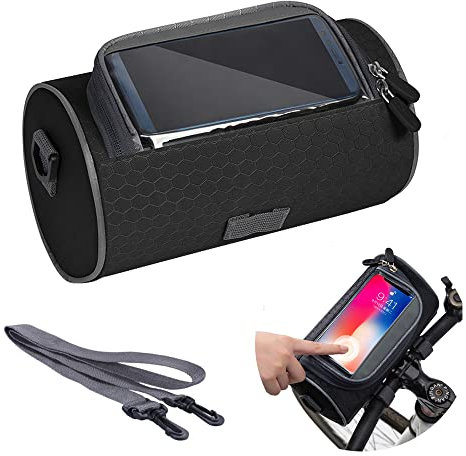 FEIBAMAOYI Sac de Guidon de Vélo Imperméable,Sacoche Cadre vélo Grande capacité avec Écran Tactile Transparent et Bandoulière Amovible,pour Le Cyclisme
