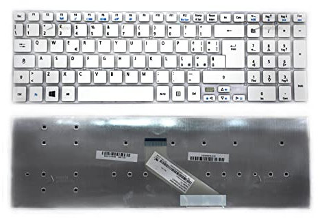 CLICK HELP Tastiera Italiana (Bianca) certificata per Acer Aspire 5755G 5830T 5830TG V3-571 V3-572G V3-771G V5-561 E1-572P E5-571 [Frame ESCLUSO] MP-10K36