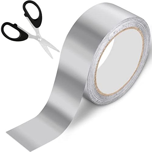 Aluminium Klebeband 40mmx20m, Hitzebeständiges Alu Klebeband zum Abdichten Selbstklebendes Aluminiumband Aluklebeband für Dämmung Einseitig Leitfähiges EMI Abschirmband Aluband für Reparaturen