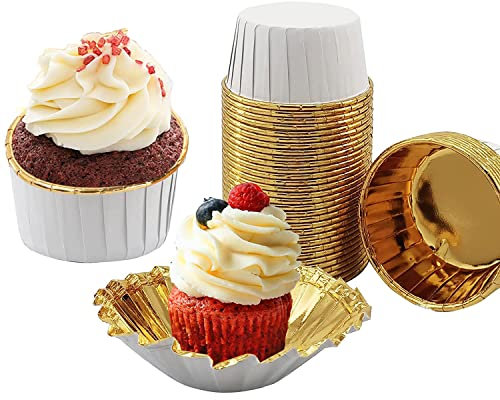 Papier Cupcake Förmchen, 50 Stück Muffinförmchen Klein, Papier Muffinförmchen Weiß, Cupcake Formen Papier, Für Cupcakes, Geburtstag, Hochzeit, Weihnachtsfeier