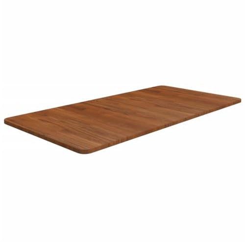 vidaXL Waschtischplatte Dunkelbraun 100x50x1,5 cm Massivholz Behandelt, Tischplatte, Ersatzplatte Bad, Ersatztischplatte, Badezimmer Ersatzplatte