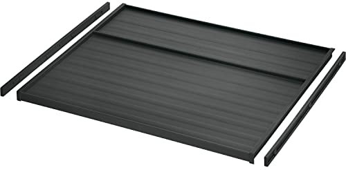 NINKA 5279.21 41446 Deckelführungsleiste für Deckelplatte eins2vier und eins2fünf Zubehör für Abfalleimer, Kunststoff dunkelgrau, Silber, zum Dübeln