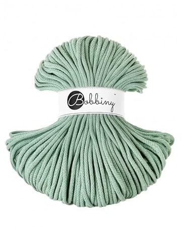 Bobbiny Premium Cords 5 mm - Rope-Garn 100 m 100% Baumwolle (Aloe)