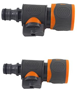 2 Stück Gartenschlauch in Linie Wasserhahn Absperrventil Fitting Connect Adapter Werkzeug Gadget