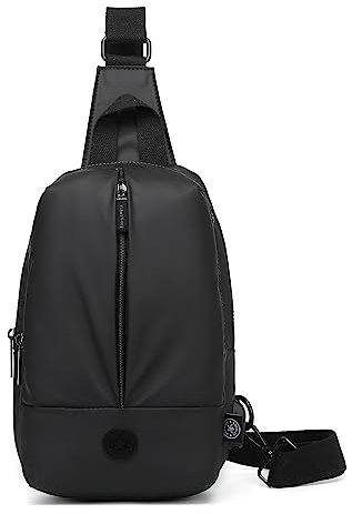 bagwise Damen Crossbody Handtaschen, Sling Bag für Frauen, leicht, stilvoll, wasserdicht, lässig, weiches PU-Leder, Geldbörse, Schwarz