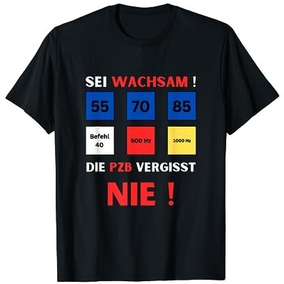 Lokführer Lustiges PZB Design Insider Joke Eisenbahn Fan T-Shirt