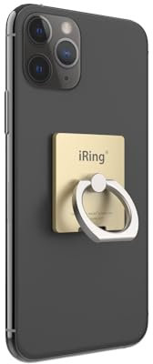 iRing Handyringhalterung Finger - Handyring Abnehmbar - 360-Grad-Drehung - 180-Grad-Neigungsfunktion - Champagner Gold