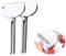 NestNook Lot de 2 distributeurs de tube de dentifrice en acier inoxydable - Presse-tube en métal - Support de siège de dentifrice - Argenté