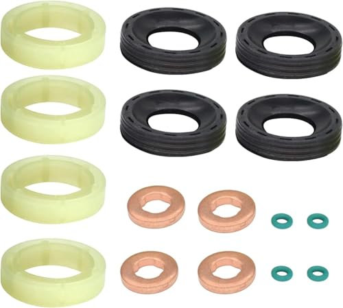 Alrens Joint Injecteur 1.6 hdi Kit Joints Injecteurs 1.6 HDI 1314368 Rondelle d'étanchéité d'injecteur Diesel pour Citroen Berlingo C2 C3 C4