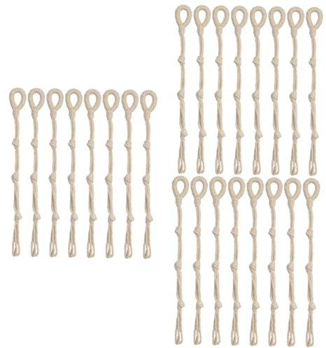 POPETPOP 24 Pièces Rallonge de Panier présentoir de jardinière Pots d'extérieur Support Jardiniere reglable Crochets de Suspension de Plantes Support pour Plantes Pots pour Plantes Dentelle