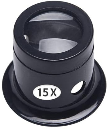 TopHomer 15-fache Schmucklupe, Uhrmacher-Augenlupe für Schmuck, Münzen, Stempel, Textildiamantreparatur