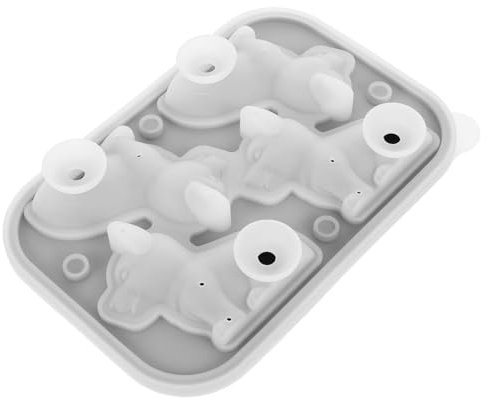 Cabilock Hundekopf Silikon Eiswürfelform Eiskugeln Für Cocktails Whisky Snacks Lustige Eiswürfel Für Partys Und Getränke Flexibel Leicht Zu Reinigen Platzsparend