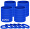HONTIUS Bracelets en silicone, 25PCS Bleu Élastiques en Silicone 8''Bracelets en caoutchouc élastique pour Sport Homme Femme Adolescent