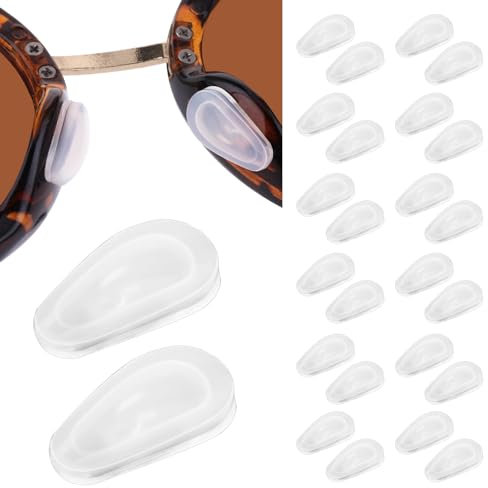 12 Paar Silikon Nasenpads, Selbstklebende Brillen Pads Rutschfeste Nasenpads mit Klebender Brille Nasen Pad Antirutsch Klebend Brillen Pad Transparente Nasenpads für Brillen Sonnenbrillen