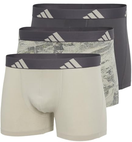 adidas Herren Unterwäsche 3er Pack-Trunk (3PK) -Active Flex Cotton Boxershorts, Assorted_4AM002, M