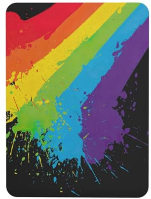 Regenbogen Splat LGBT Stolz, Rechteckiger magnetischer Kühlschrankaufkleber, weichmagnetische Kühlschrankmagnete, Möbeldekoration, 1 Stück