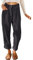 Cordhose Damen Casual High Waist Tapered Hose Baumwoll Gerades Bein Hosen Einfarbig Freizeithosen mit Taschen (dunkelgrau, S)