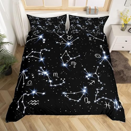 Homemissing Einzelne Dekoration Galaktischer Bettbezug Sternbild Thema Böhmischer Bettbezug Kinder Space Flash Bettwäsche Set Astronomie Astrologie Dekoration