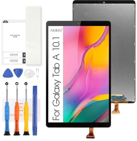 Écran pour Samsung Galaxy Tab A 10.1 2019 T510 LCD, pour Samsung SM-T510 LCD Ecran Tactile Numériseur Verre Assemblage Kits de Réparation SM-T515 (Noir)