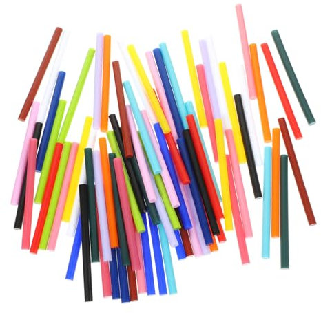 KONTONTY 75 Piezas Barra De Pegamento Termofusible Caliente De Colores Barras De Pegamento Para Manualidades Prácticas Adhesivas Para Proyectos De Arte