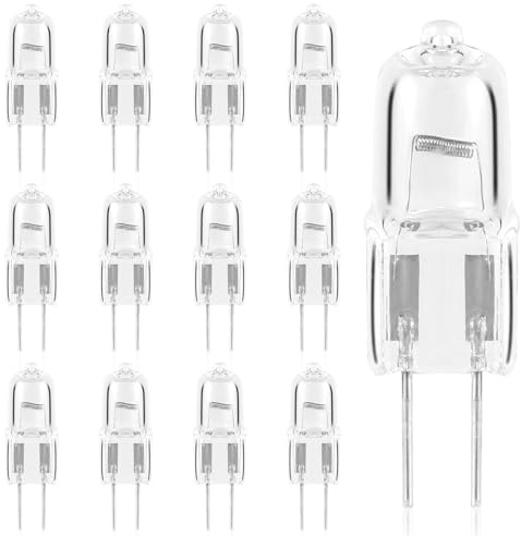 BOXOB 12pcs G4 Halogen Bulb, Small Oven Type G4 Light Bulbs 2 Pin Replacement with Bi-Pin Dimmable Led Bulb for Dacor 86364 Halogen Light Bulbs (10W)