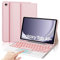 Étui Clavier pour Samsung Galaxy Tab A9 Plus 11 Pouces 2023, 7 Couleurs Rétroéclairées Magnétique Amovible Coque avec Pavé Tactile, Samsung Tab A9 + AZERTY Français Clavier Coque, Rose
