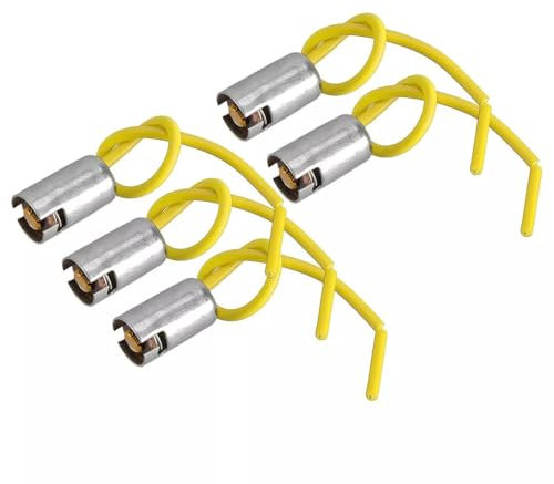 JSPOZMD Auto-Styling 5 stücke BA9S Auto LKW Birne Sockel Halter Mit Draht Anschlüsse wh Praktisch