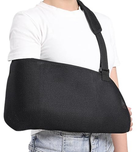 FENQURO Tutore Braccio Tutore Spalla Destro e Sinistro, Reggibraccio Ortopedico, Tutore a Fascia per Braccio, Rottura Della Cuffia, Chirurgia del Polso e del Gomito con Cinturini di Supporto
