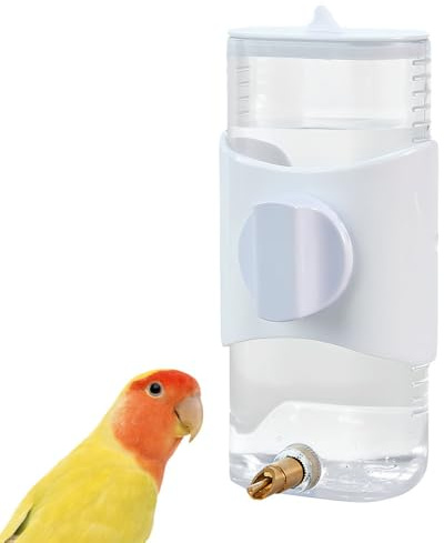 Botellas de agua para pájaros, 280 ml, dispensador automático de agua para jaula de pájaros, bebedero para animales pequeños para pájaros, loros, periquitos, ninfas, periquitos, pinzones, inseparables