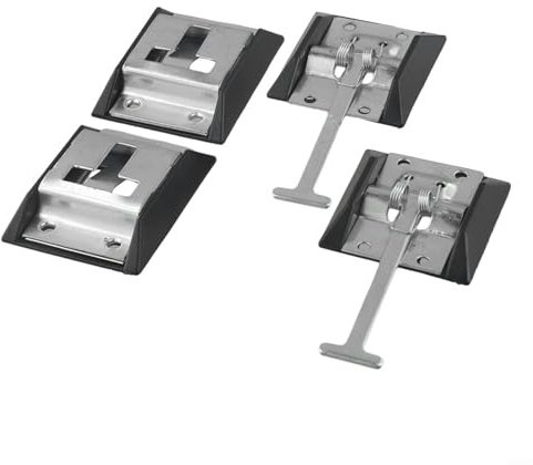Türhalter-Set für Wohnwagen und LKW, 2 Stück, Edelstahl-Haken und Schnappmechanismus (Eisen verzinkt)