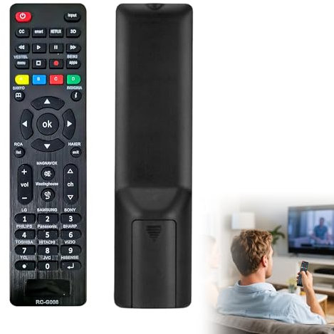1 Pc Universal Tv Remote Solid and Well Made TV Remote Control Widely Used in Televisions of Major Brands Universal Remote Control for Samsung Lg Sony Hisense Tcl Rca Toshiba
