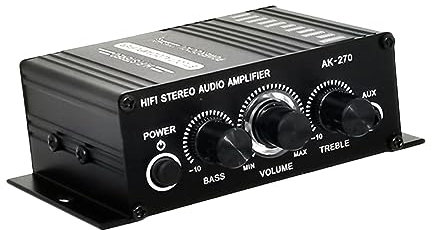 CIYODO Amplificatore Audio 12v Digitale Stereo A Doppio Canale Amplificatore Bassi Connessione Stabile Adatto Per Tv Auto Computer E Ecc