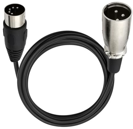 Nihcora Cable de Audio DIN de 5 Pines A XLR de 3 Pines para Conectar Instrumentos Musicales o Cables con Midi o XLR DIN 5P Macho A XLR Macho