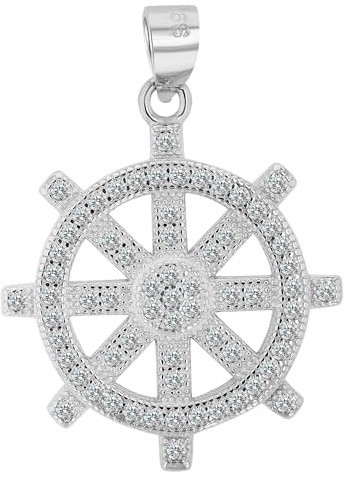 Akzent Anhänger für Damen in 925 Silber, 100% Wasserfest & Hautverträglich